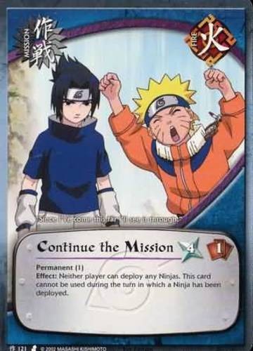 Continue the mission - continue, m-121