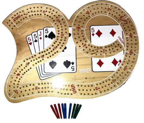Cribbage board three 3 - three,